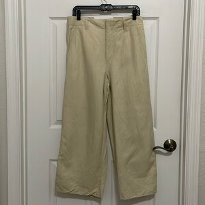 Vince women’s linen blend wide leg trousers